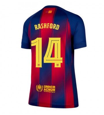 Lacne Ženy Futbalové dres Barcelona Marcus Rashford #14 2025-26 Krátky Rukáv - Domáci